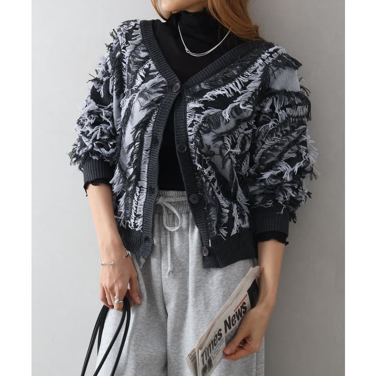 ウェーブフリンジカーディガン | SpRay | 詳細画像11 