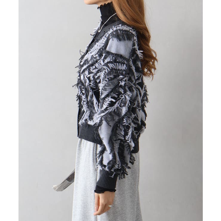 ウェーブフリンジカーディガン | SpRay | 詳細画像15 