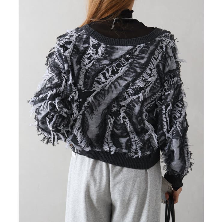 ウェーブフリンジカーディガン | SpRay | 詳細画像16 