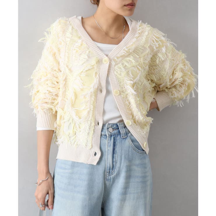 ウェーブフリンジカーディガン | SpRay | 詳細画像24 