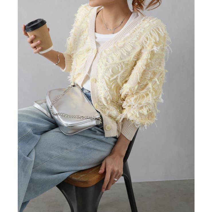 ウェーブフリンジカーディガン | SpRay | 詳細画像28 