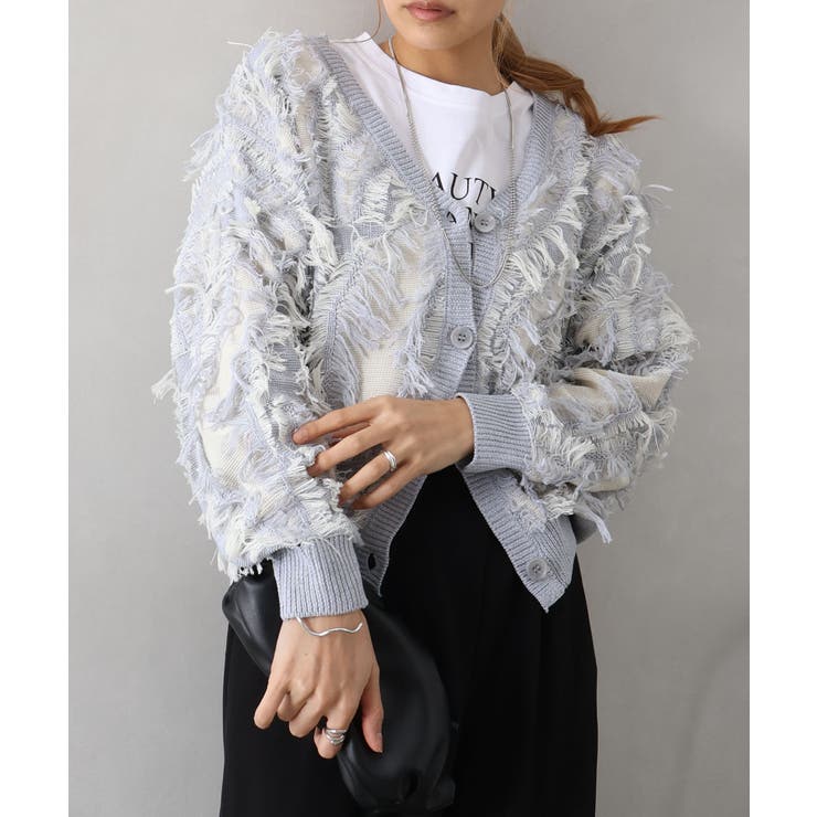 ウェーブフリンジカーディガン | SpRay | 詳細画像30 