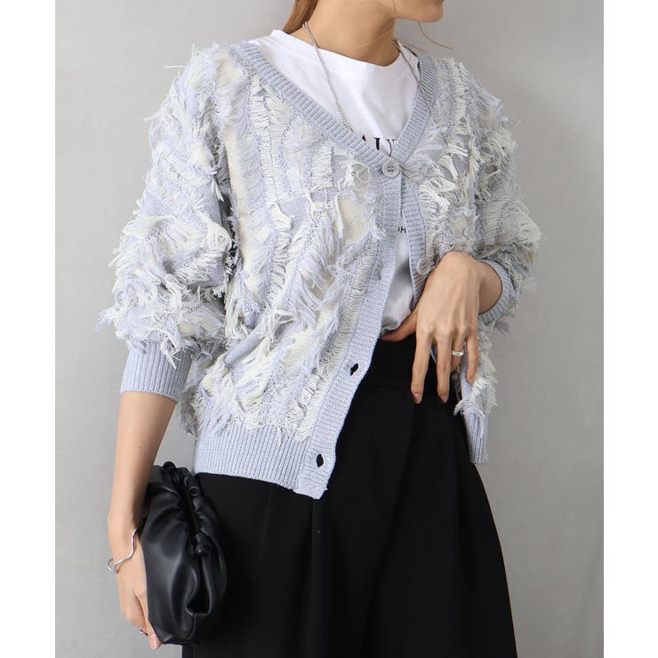 ウェーブフリンジカーディガン | SpRay | 詳細画像33 