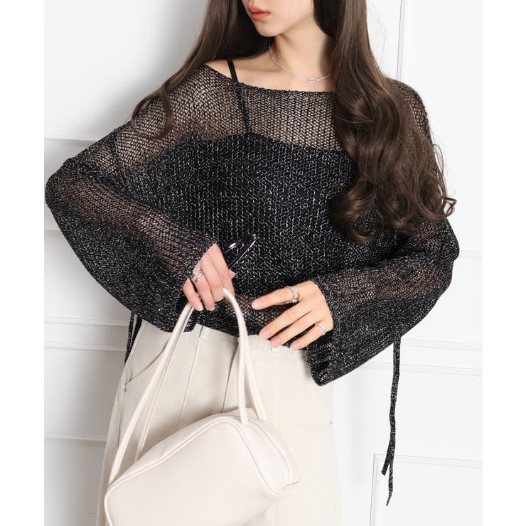 ラメ2WAYメッシュドロストプルオーバー | SpRay | 詳細画像10 