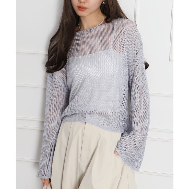 ラメ2WAYメッシュドロストプルオーバー | SpRay | 詳細画像13 