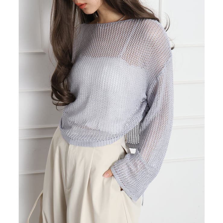 ラメ2WAYメッシュドロストプルオーバー | SpRay | 詳細画像14 