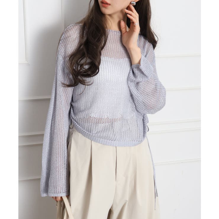 ラメ2WAYメッシュドロストプルオーバー | SpRay | 詳細画像15 