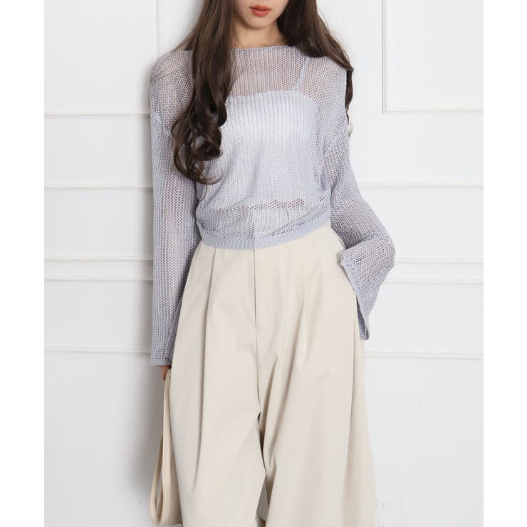 ラメ2WAYメッシュドロストプルオーバー | SpRay | 詳細画像17 