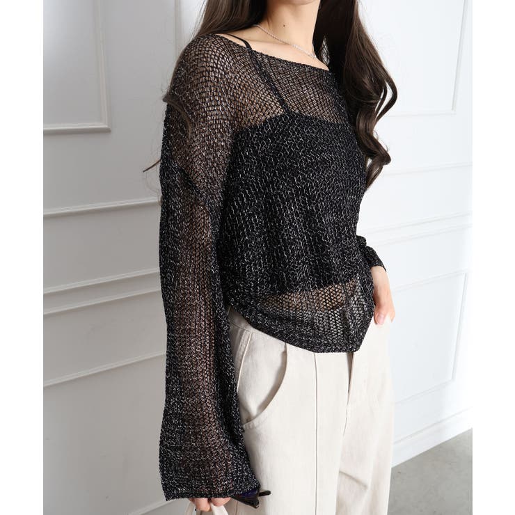 ラメ2WAYメッシュドロストプルオーバー | SpRay | 詳細画像7 