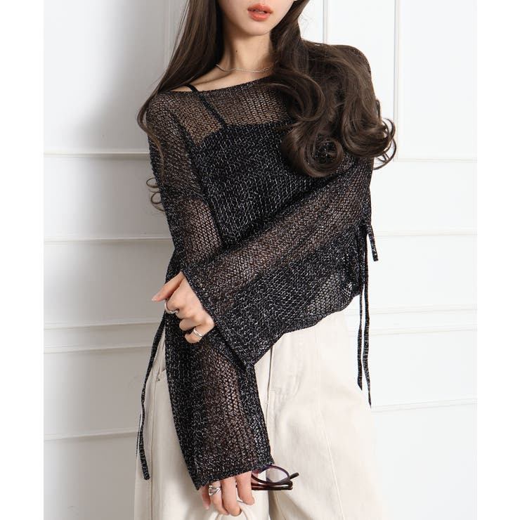 ラメ2WAYメッシュドロストプルオーバー | SpRay | 詳細画像8 