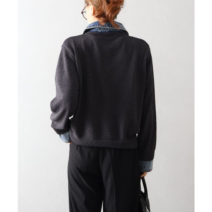 デニム切替レイヤードカーディガン | SpRay | 詳細画像12 