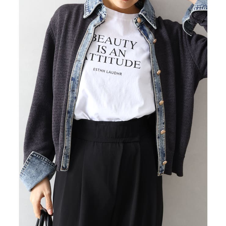 デニム切替レイヤードカーディガン | SpRay | 詳細画像18 