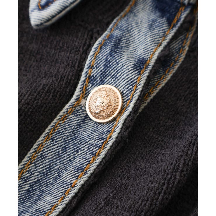 デニム切替レイヤードカーディガン | SpRay | 詳細画像58 