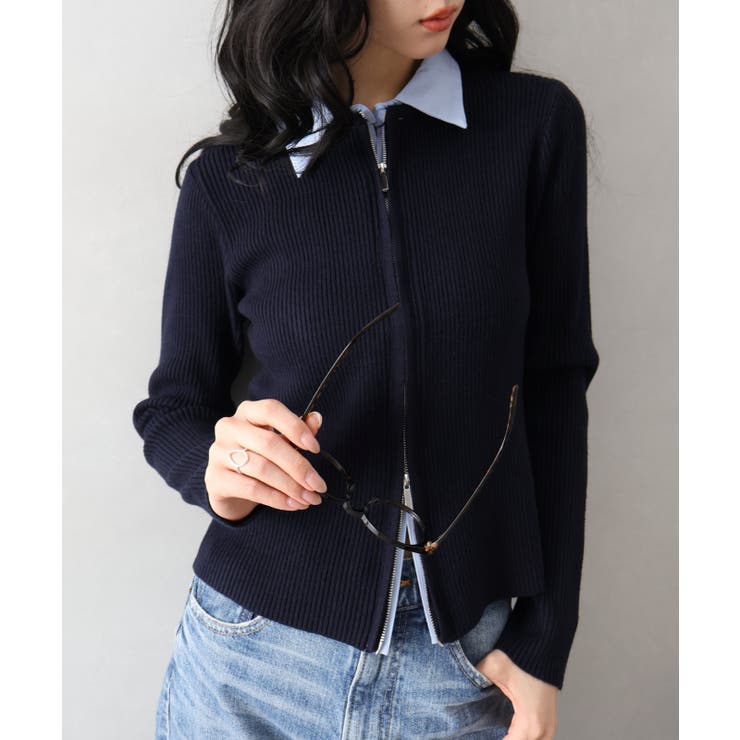 フェイクレイヤードジップカーディガン | SpRay | 詳細画像7 