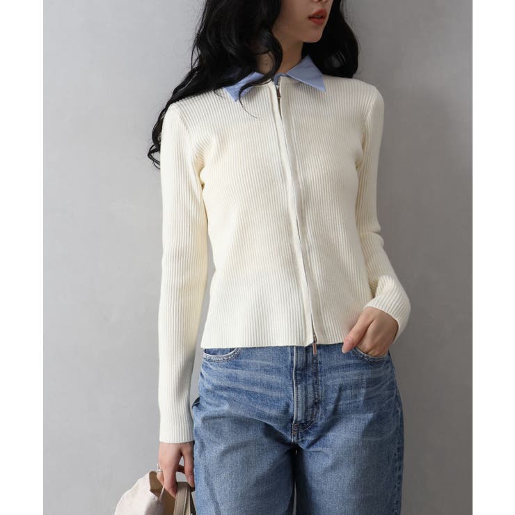 フェイクレイヤードジップカーディガン | SpRay | 詳細画像11 