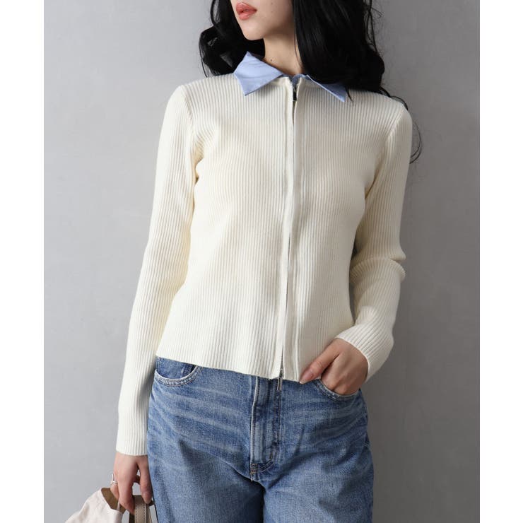 フェイクレイヤードジップカーディガン | SpRay | 詳細画像12 