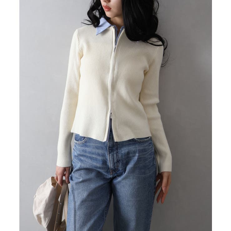 フェイクレイヤードジップカーディガン | SpRay | 詳細画像14 