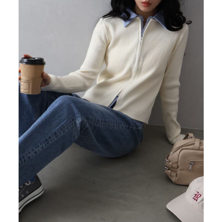 フェイクレイヤードジップカーディガン | SpRay | 詳細画像17 