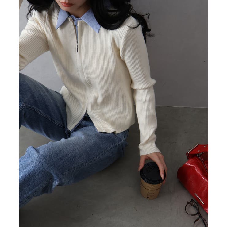 フェイクレイヤードジップカーディガン | SpRay | 詳細画像19 