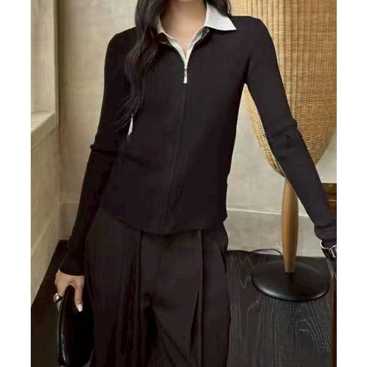 フェイクレイヤードジップカーディガン | SpRay | 詳細画像2 