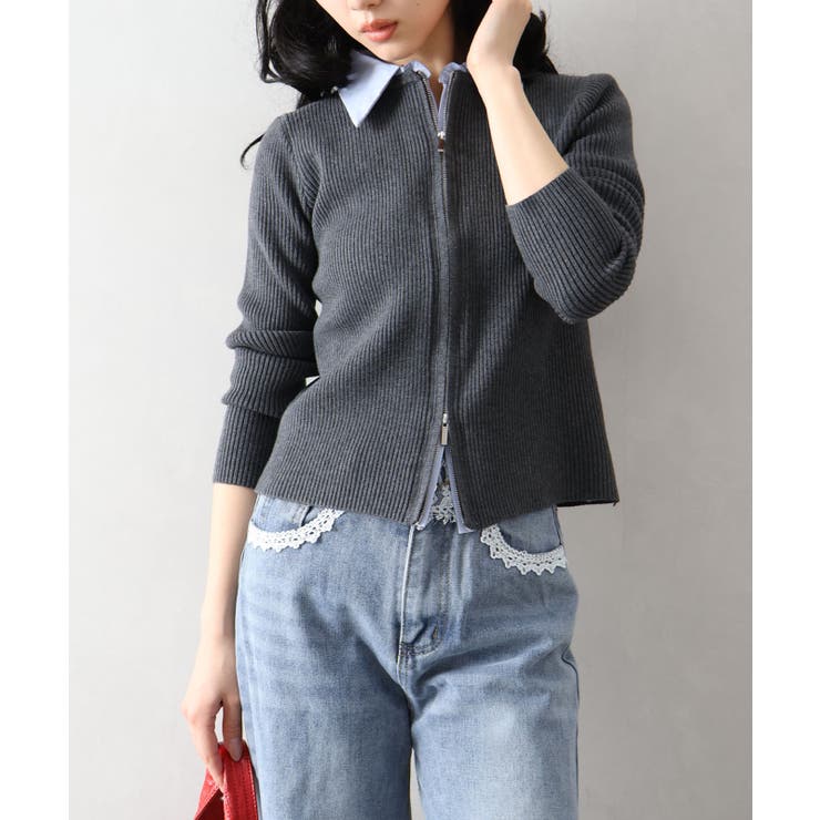 フェイクレイヤードジップカーディガン | SpRay | 詳細画像33 