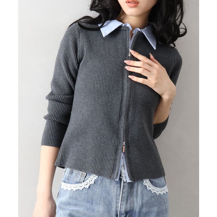 フェイクレイヤードジップカーディガン | SpRay | 詳細画像34 