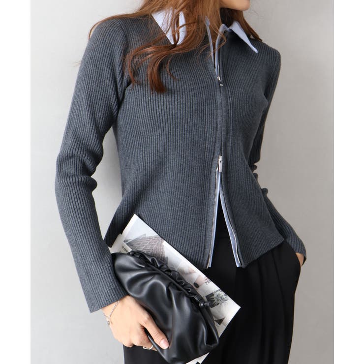 フェイクレイヤードジップカーディガン | SpRay | 詳細画像36 