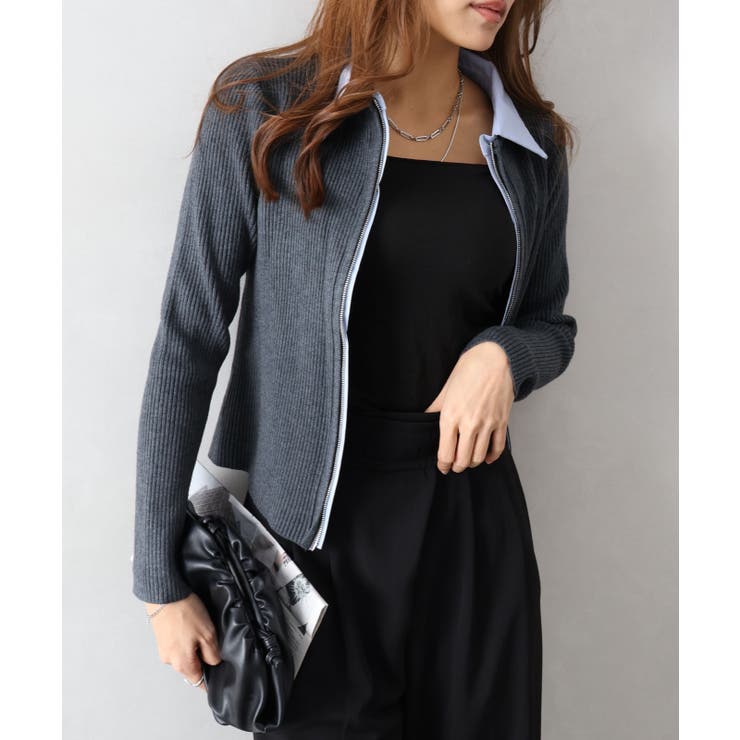 フェイクレイヤードジップカーディガン | SpRay | 詳細画像39 