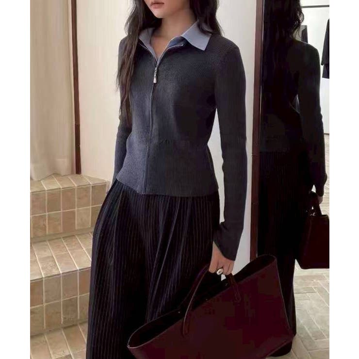 フェイクレイヤードジップカーディガン | SpRay | 詳細画像4 