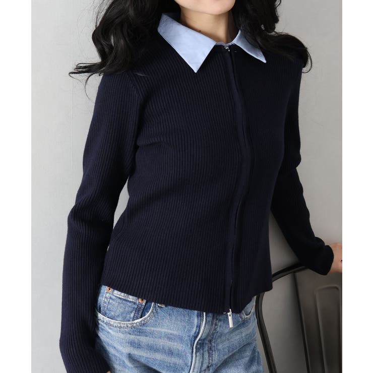 フェイクレイヤードジップカーディガン | SpRay | 詳細画像5 