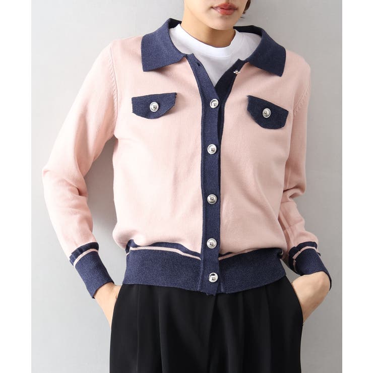 バイカラー衿付カーディガン | SpRay | 詳細画像6 