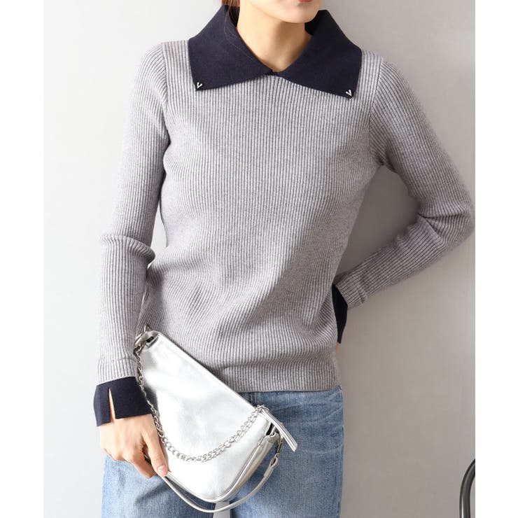 襟付きニットプルオーバー | SpRay | 詳細画像9 