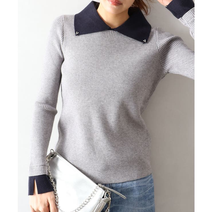 襟付きニットプルオーバー | SpRay | 詳細画像12 