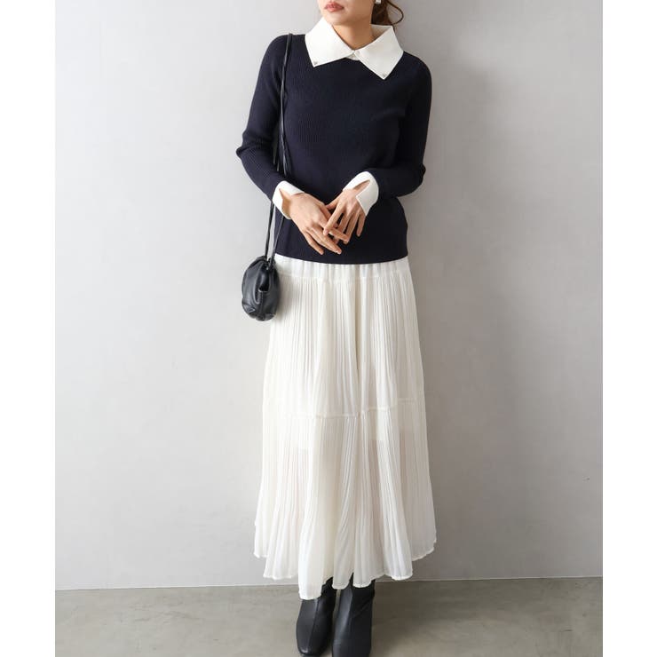 襟付きニットプルオーバー | SpRay | 詳細画像13 