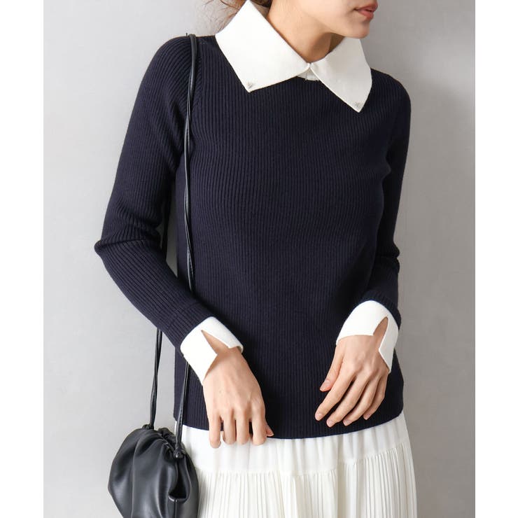 襟付きニットプルオーバー | SpRay | 詳細画像14 