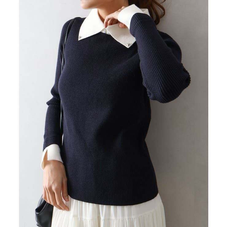 襟付きニットプルオーバー | SpRay | 詳細画像15 