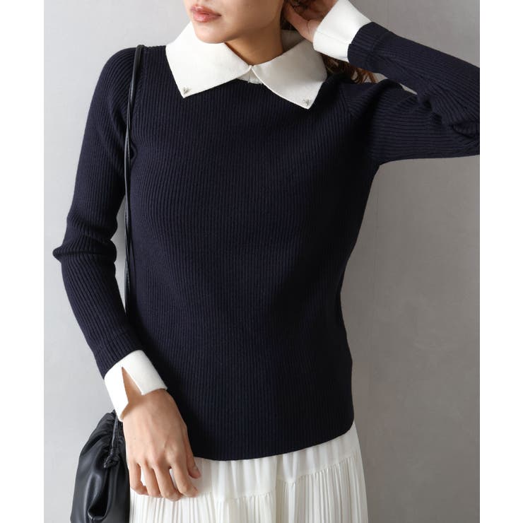 襟付きニットプルオーバー | SpRay | 詳細画像16 