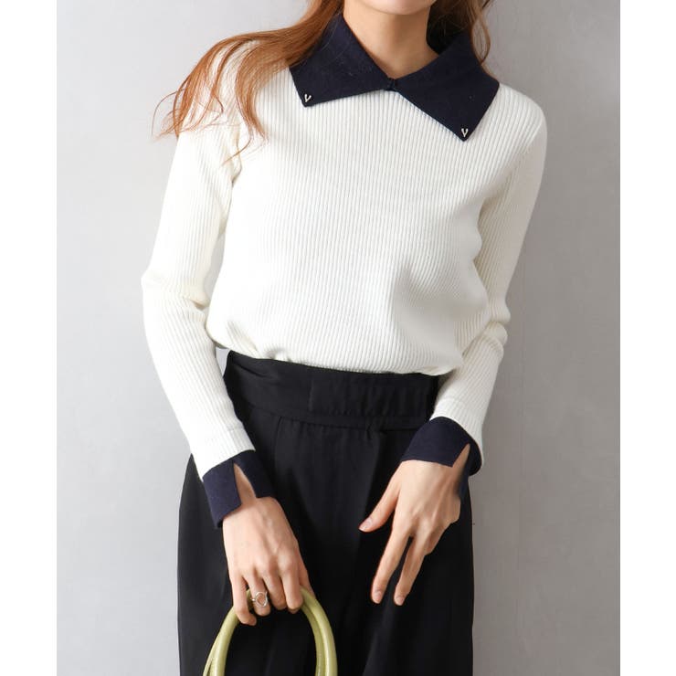 襟付きニットプルオーバー | SpRay | 詳細画像19 