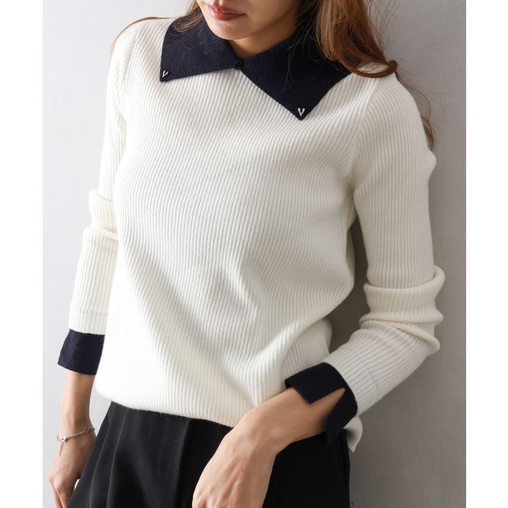 襟付きニットプルオーバー | SpRay | 詳細画像21 