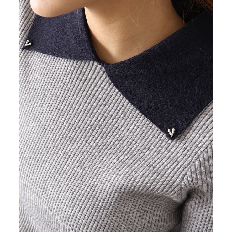 襟付きニットプルオーバー | SpRay | 詳細画像7 