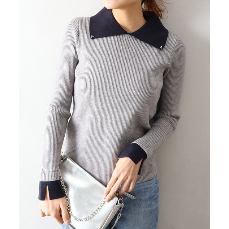 襟付きニットプルオーバー | SpRay | 詳細画像8 