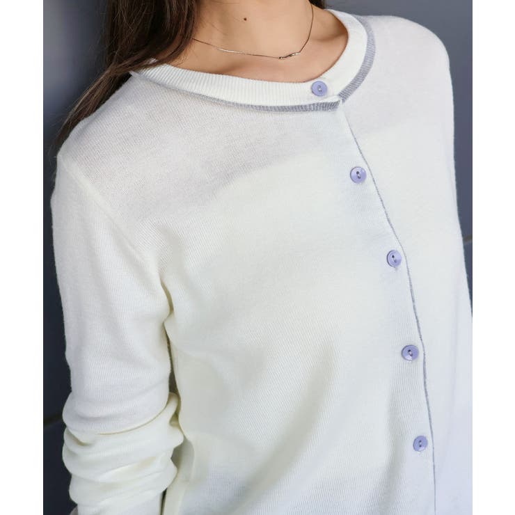 配色クルーカーディガン | SpRay | 詳細画像20 