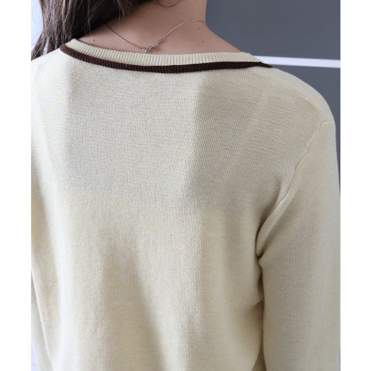 配色クルーカーディガン | SpRay | 詳細画像27 