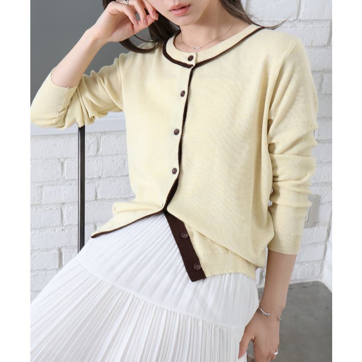 配色クルーカーディガン | SpRay | 詳細画像28 