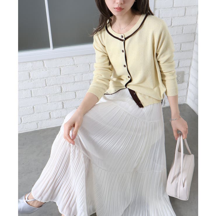 配色クルーカーディガン | SpRay | 詳細画像29 