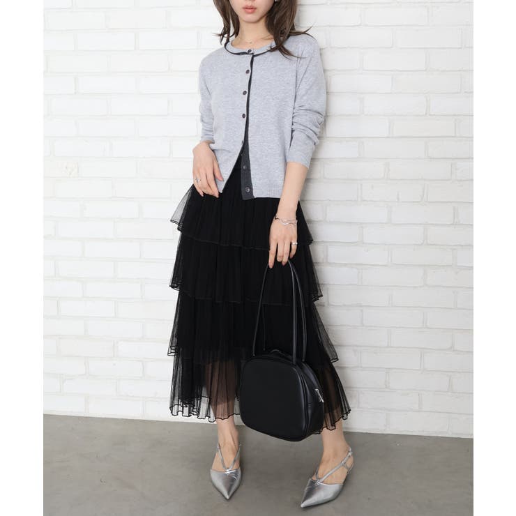 配色クルーカーディガン | SpRay | 詳細画像7 