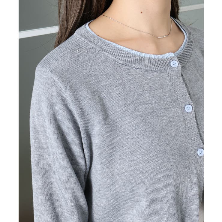 配色ニットカーディガン | SpRay | 詳細画像9 