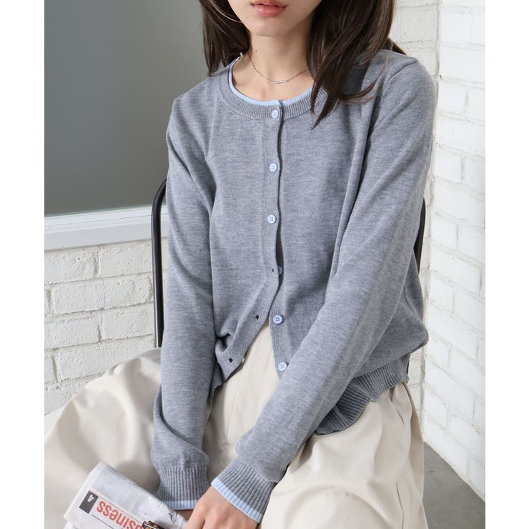 配色ニットカーディガン | SpRay | 詳細画像13 