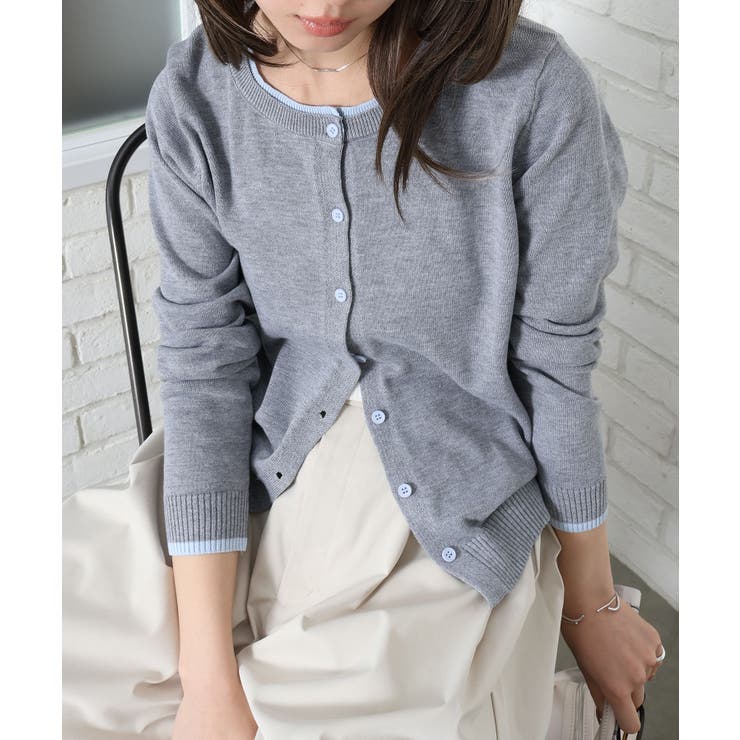 配色ニットカーディガン | SpRay | 詳細画像14 