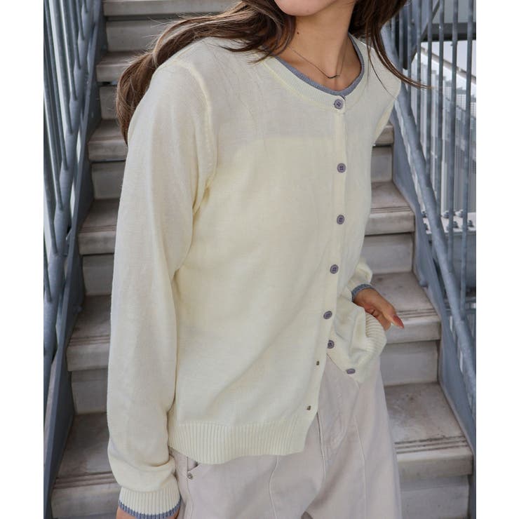 配色ニットカーディガン | SpRay | 詳細画像24 